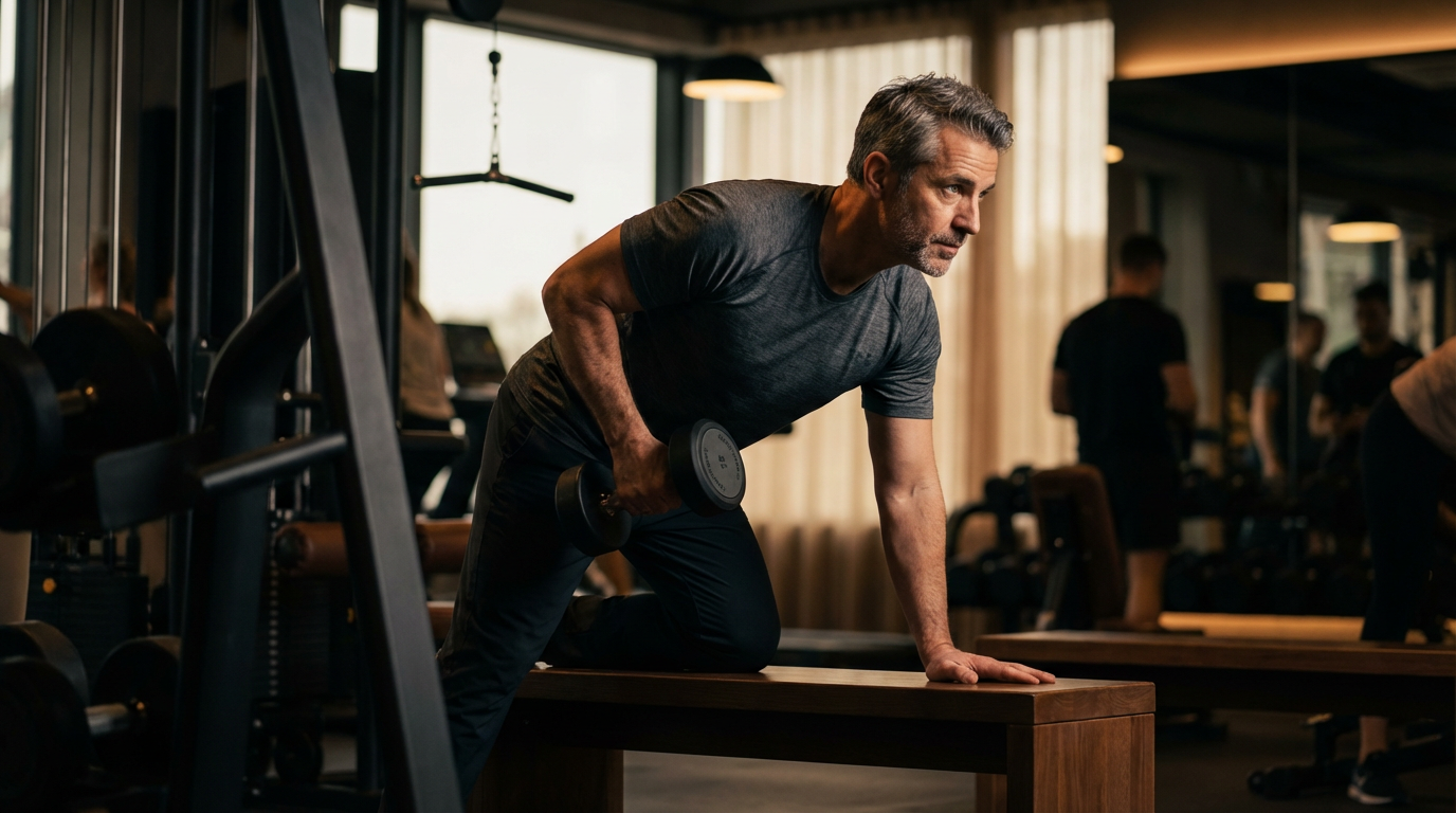 Premium gym environment with warm lighting